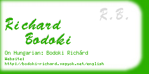 richard bodoki business card